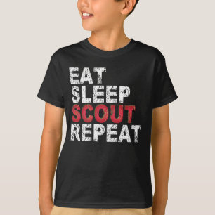 Eat Sleep Scout Repeat Funny Scouting Outdoor Gift T-Shirt