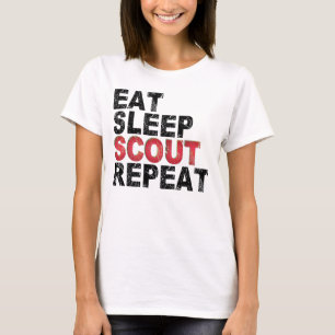 Eat Sleep Scout Repeat Funny Scouting Outdoor Gift T-Shirt