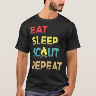Eat Sleep Scout Repeat Scouting  Scout Life Vintag T-Shirt