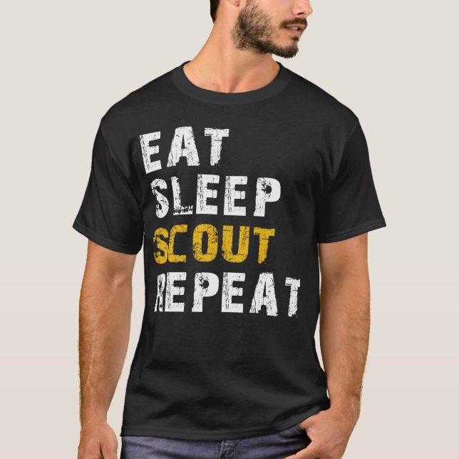 eat sleep scout T-Shirt (Front)