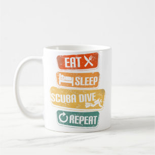 Eat Sleep Scuba Dive Repeat Funny Scuba Diving Coffee Mug