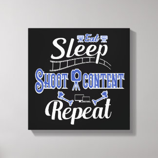 Eat Sleep Shoot Content Repeat Canvas Print