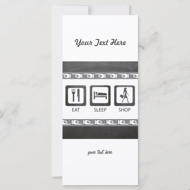 Eat Sleep Shop Chalkboard (Front)