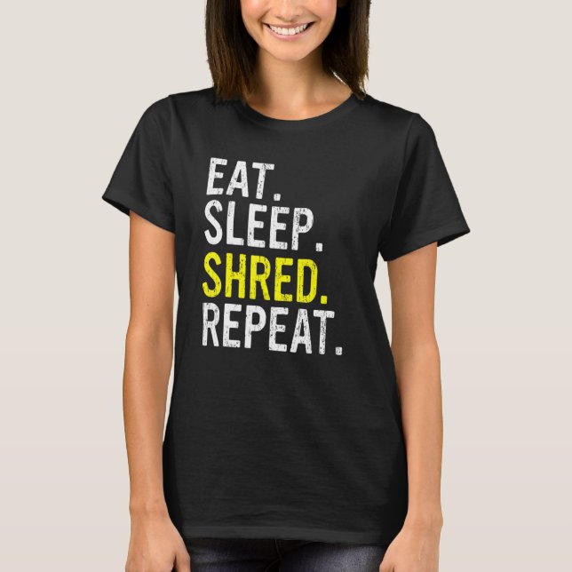 Eat Sleep Shred Repeat MTB 5 T-Shirt (Front)
