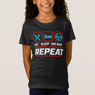 Eat sleep sim race repeat for sim racing fans T-Shirt