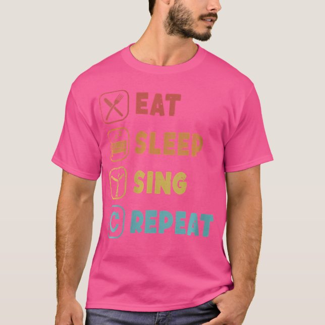 Eat Sleep Sing Repeat Opera House Vocalist Opera S T-Shirt (Front)