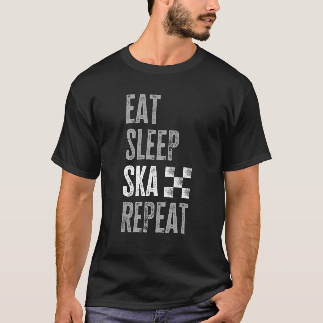 Eat Sleep Ska Repeat 2 Tone T-Shirt (Front)