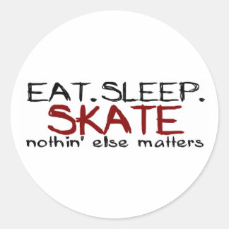 Eat Sleep Skate Classic Round Sticker