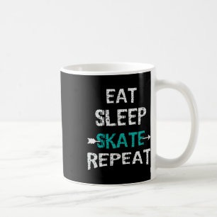 Eat Sleep Skate Repeat Ice Skating Hockey Skateboa Coffee Mug