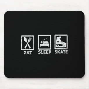 Eat Sleep Skate Repeat Ice Skating Life Minimal St Mouse Pad