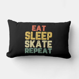 eat sleep skate repeat skating skater funny gift lumbar cushion