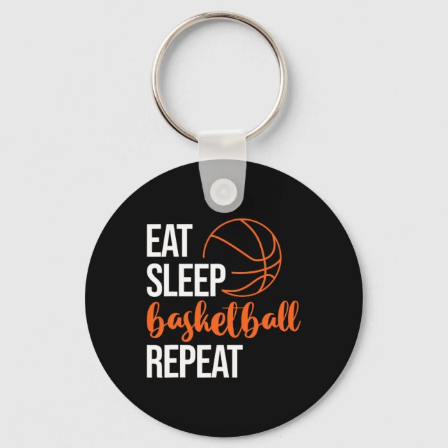 Eat Sleep Sketll Repeat Fun Sport Motivation Desig Key Ring (Front)