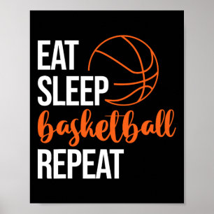 Eat Sleep Sketll Repeat Fun Sport Motivation Desig Poster