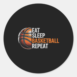 Eat Sleep Sketll Repeat Funny Sketll Coach  Classic Round Sticker