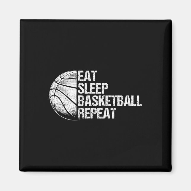 Eat Sleep Sketll Repeat Funny Sketll Player 1  Magnet (Front)