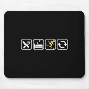Eat Sleep Ski Repeat _ Skiing Lovers _ Skiers _ Wi Mouse Pad