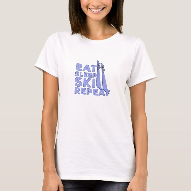 Eat Sleep Ski Repeat T-Shirt (Front)