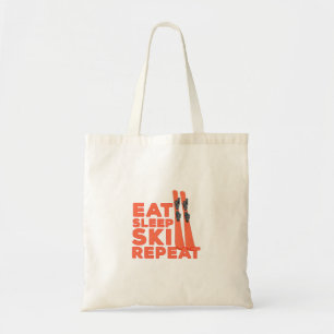Eat Sleep Ski Repeat Tote Bag