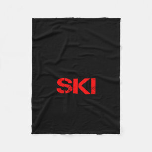 Eat sleep ski repeat winter mountains skiing lodge fleece blanket