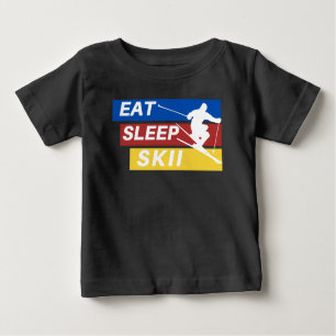 Eat Sleep Skii Baby T-Shirt