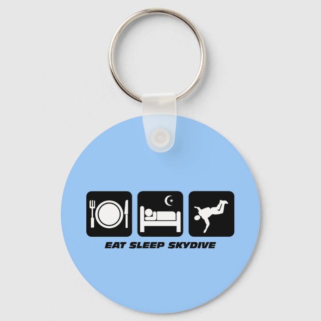 eat sleep skydive key ring (Front)