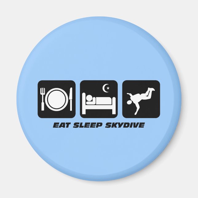 eat sleep skydive magnet (Front)