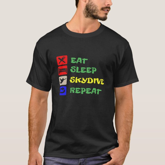 EAT SLEEP SKYDIVE T-Shirt (Front)