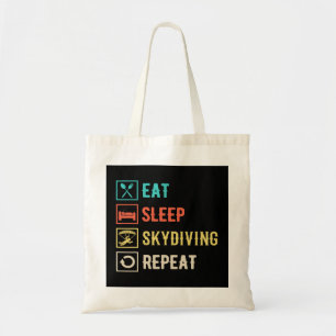 Eat Sleep Skydiving Repeat Paragliding Skydiver Sk Tote Bag