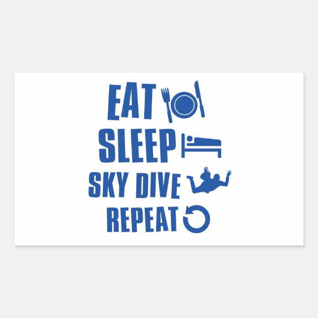 Eat sleep Skye dive Rectangular Sticker (Front)