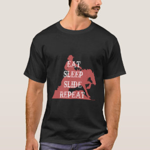 Eat Sleep Slide Repeat Western Rider Reining Slidi T-Shirt