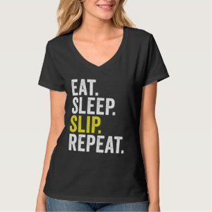 Eat Sleep Slip Repeat Cricket T-Shirt