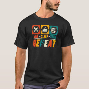 Eat Sleep Slot Machine Repeat Casino Gamble T-Shirt