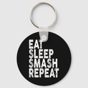 Eat Sleep Smash Repeat _ Badminton Tee Key Ring