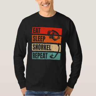 Eat Sleep Snorkel Repeat Scuba Diver Diving Snorke T-Shirt
