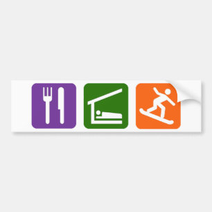 Eat Sleep Snowboarding Bumper Sticker