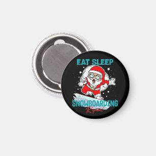 Eat Sleep Snowboarding Repeat Christmas Party Cool Magnet