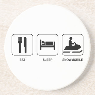 Eat Sleep Snowmobile Coaster