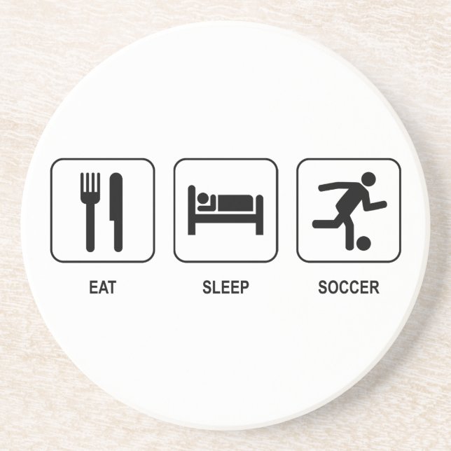 Eat Sleep Soccer Coaster (Front)