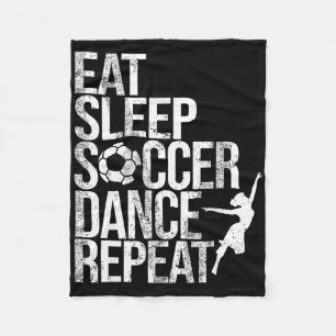 Eat Sleep Soccer Gymnastics Repeat Sport Player Gy Fleece Blanket