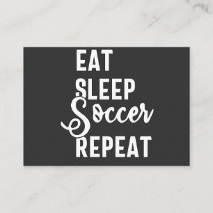 eat sleep soccer repeat business card