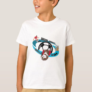 Eat, sleep, soccer, repeat. cartoon soccer T-Shirt