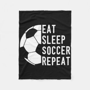 Eat Sleep Soccer Repeat Footll Fleece Blanket
