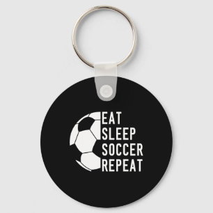 Eat Sleep Soccer Repeat Footll Key Ring
