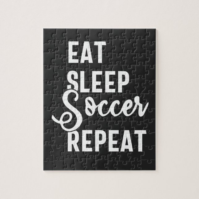 eat sleep soccer repeat jigsaw puzzle (Vertical)