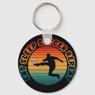 eat sleep soccer repeat  key ring