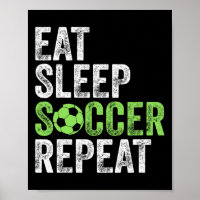 Eat Sleep Soccer Repeat Shirt Cool Sport Player Vi
