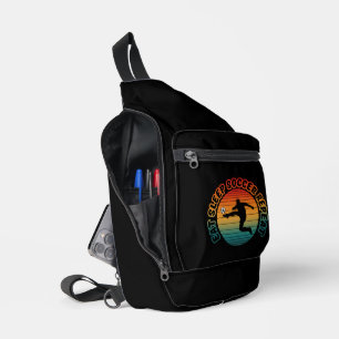 eat sleep soccer repeat sling bag