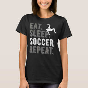Eat Sleep Soccer Repeat  Soccer Graphic Men Boys K T-Shirt