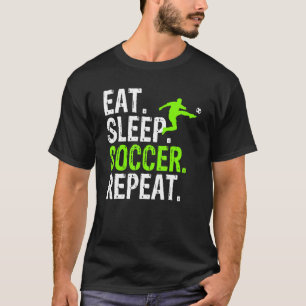 Eat Sleep Soccer Repeat Soccer Graphic T-Shirt