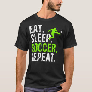 Eat Sleep Soccer Repeat Soccer Graphic T-Shirt